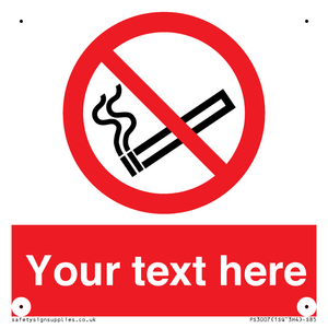 Custom no smoking sign